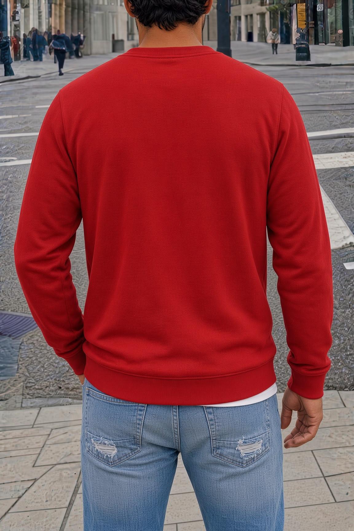 Bs Newyork Brooklyn Baskılı İki İplik Pamuklu Erkek Kanguru Cepli Kapüşonlu Sweatshirt / Hoodie