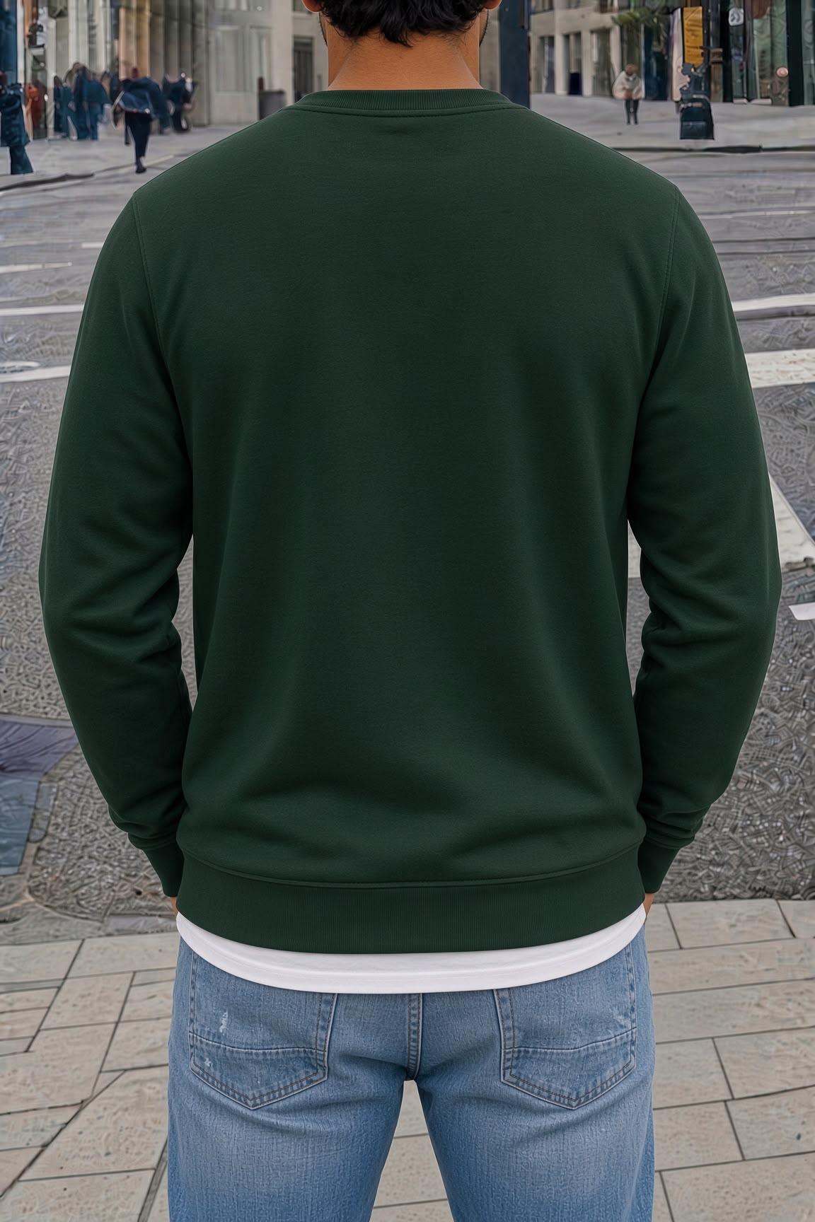 Bs Newyork Brooklyn Baskılı İki İplik Pamuklu Erkek Kanguru Cepli Kapüşonlu Sweatshirt / Hoodie