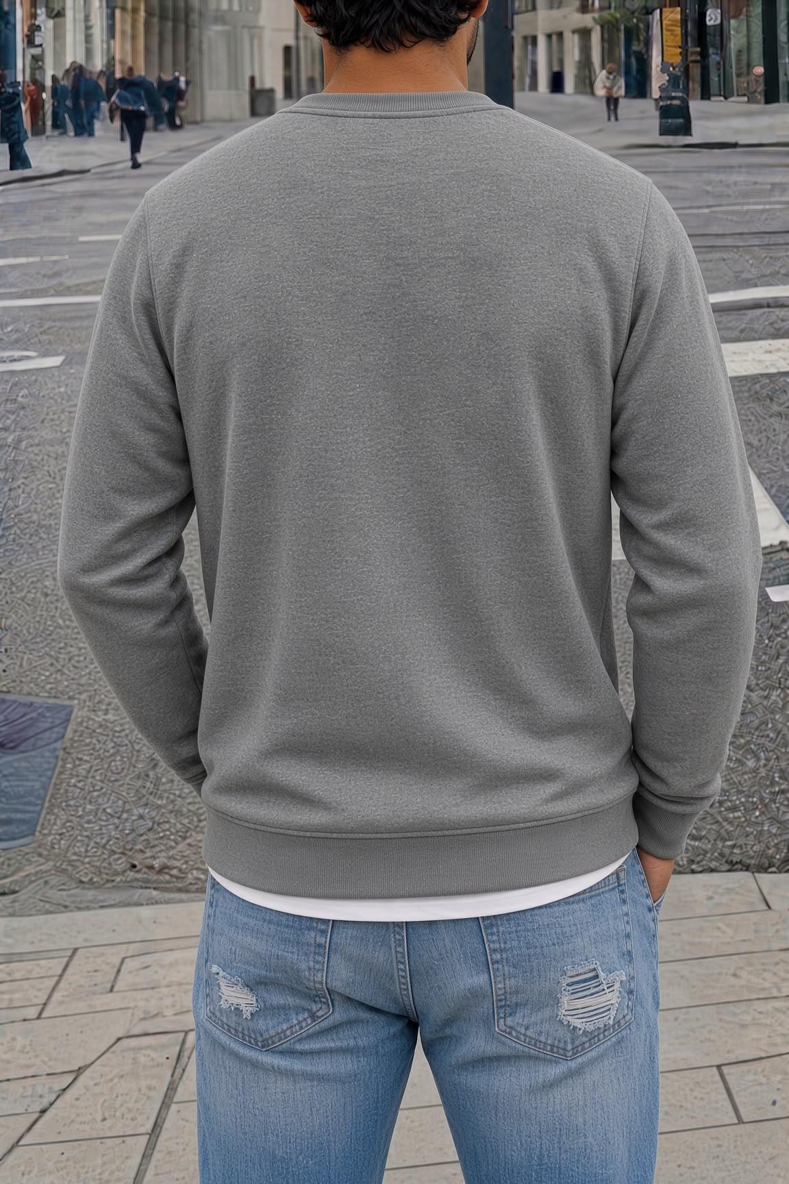 Bs Newyork Brooklyn Baskılı İki İplik Pamuklu Erkek Kanguru Cepli Kapüşonlu Sweatshirt / Hoodie