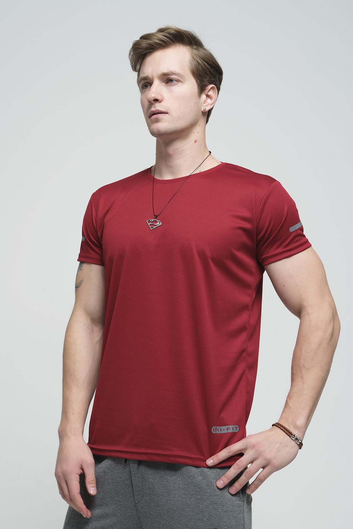 Cappi Mikro Polyester Slim Fit Performans Antrenman Sporcu Erkek Tshirt