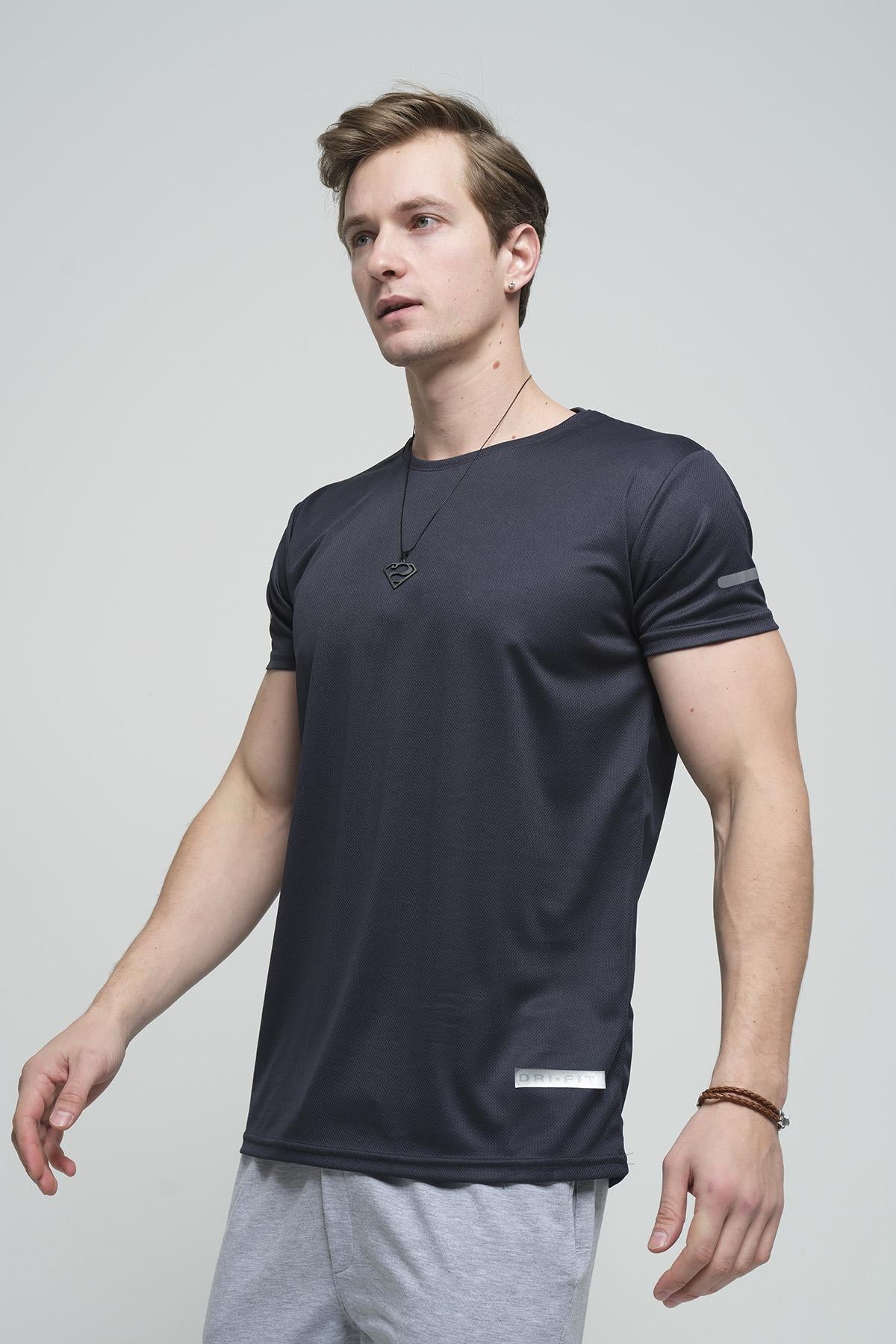 Cappi Mikro Polyester Slim Fit Performans Antrenman Sporcu Erkek Tshirt