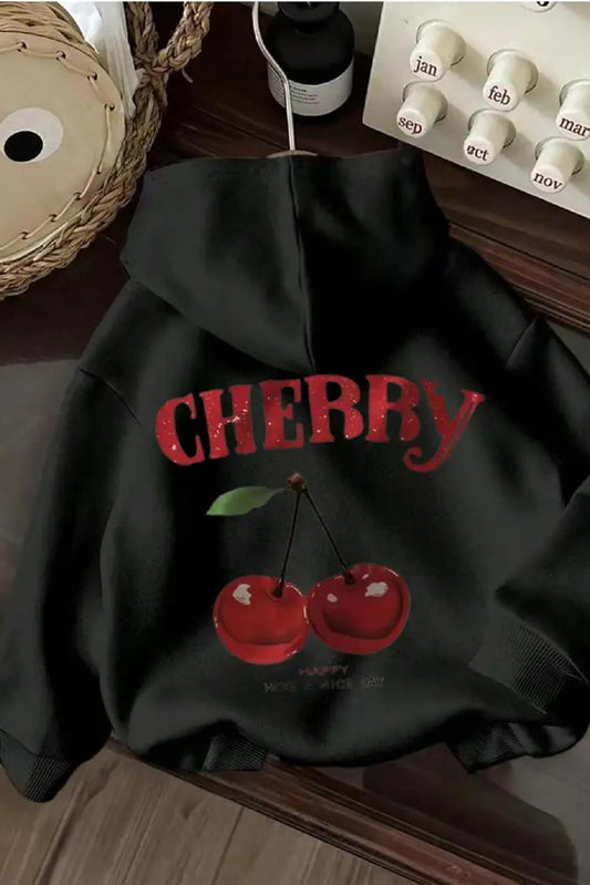 Chery Sırt Baskılı İçi Pamuklu Unisex Sweatshirt