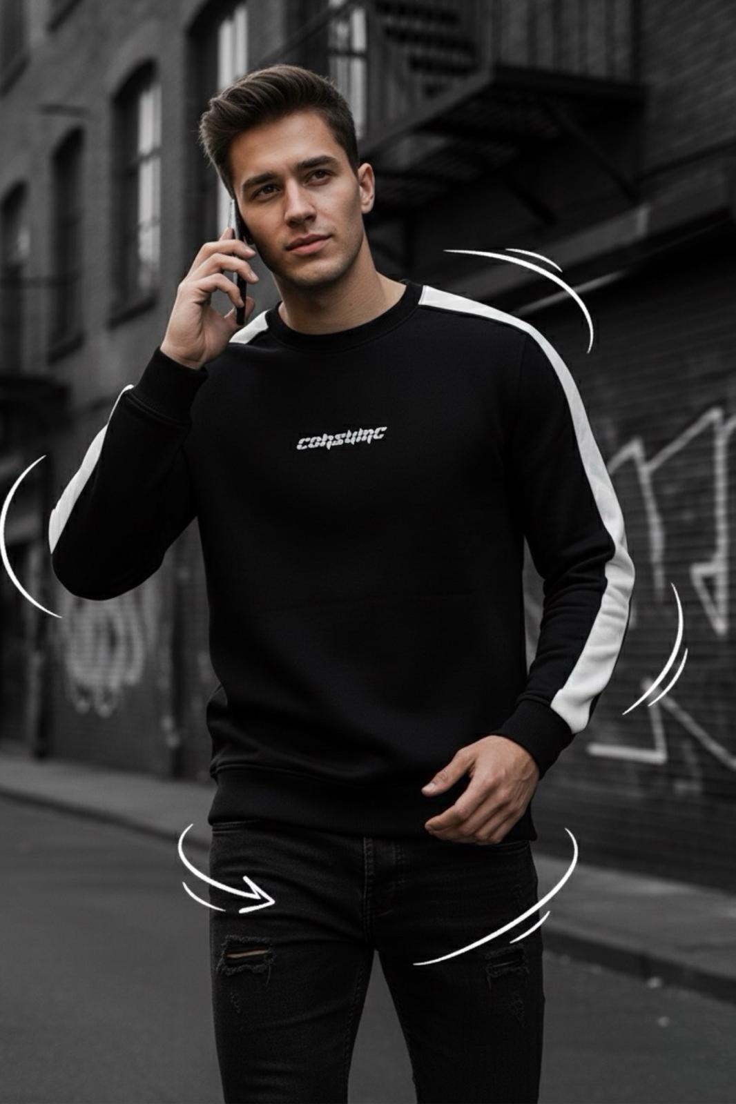 Comsumc Üç İplik Şardonlu Bisiklet Yaka Erkek Sweatshirt