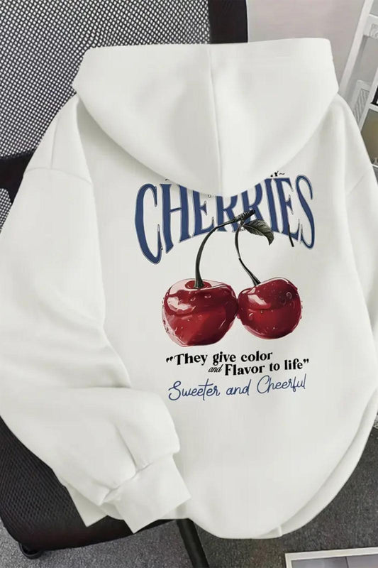 Flavor Cherris Sırt Baskılı İçi Pamuklu Unisex Sweatshirt
