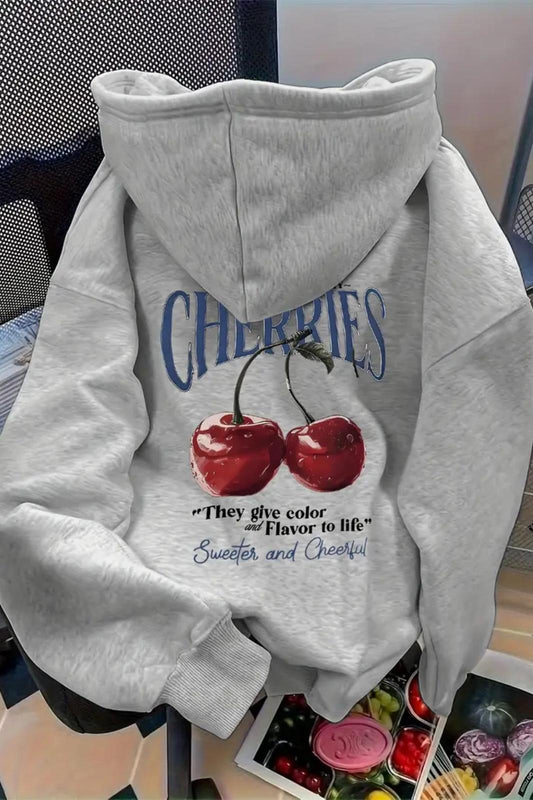 Flavor Cherris Sırt Baskılı İçi Pamuklu Unisex Sweatshirt