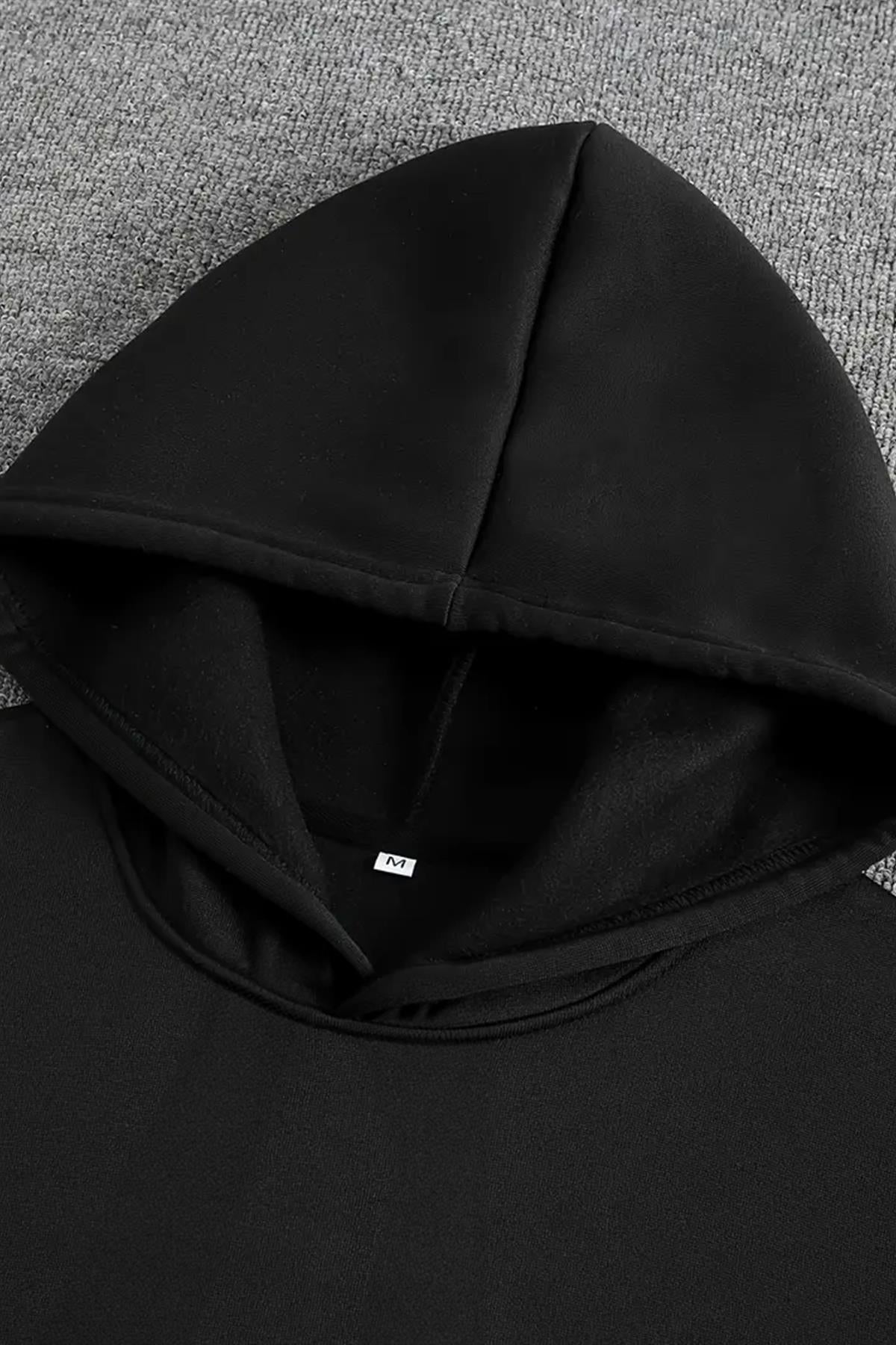 Focus Ön Baskılı İçi Pamuklu Unisex Erkek Sweatshirt