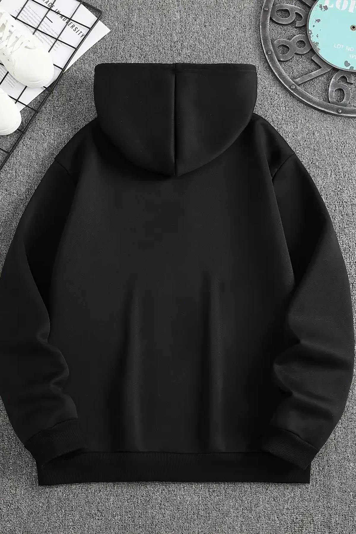 Focus Ön Baskılı İçi Pamuklu Unisex Erkek Sweatshirt