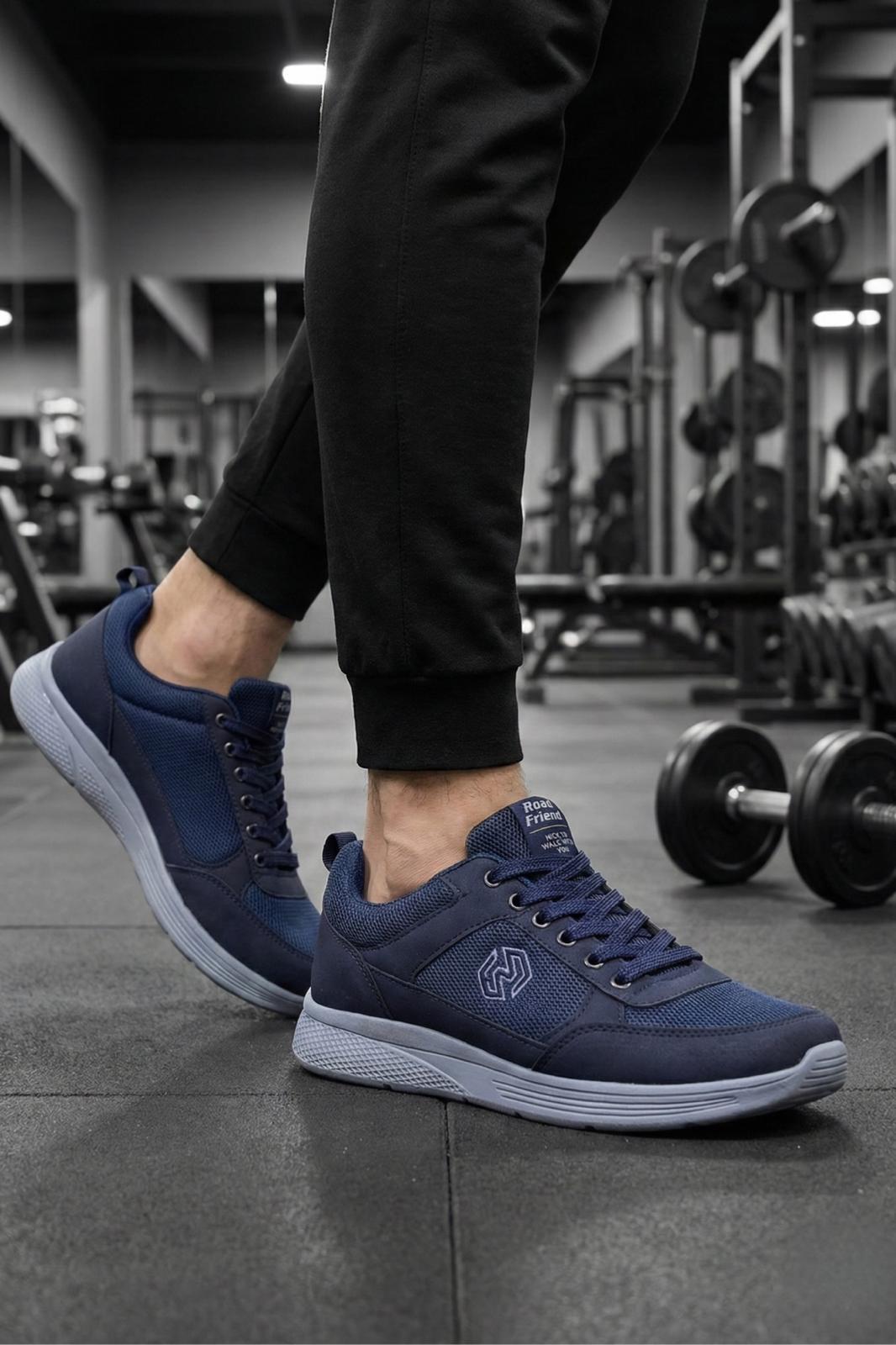 Frie Bağcıklı Nefes Alabilen Hafif Rahat Taban Erkek Sneaker