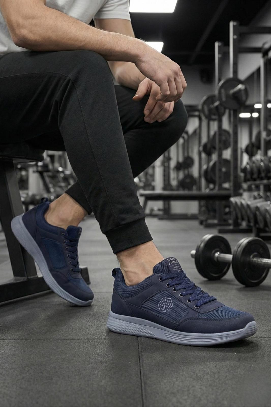 Frie Bağcıklı Nefes Alabilen Hafif Rahat Taban Erkek Sneaker