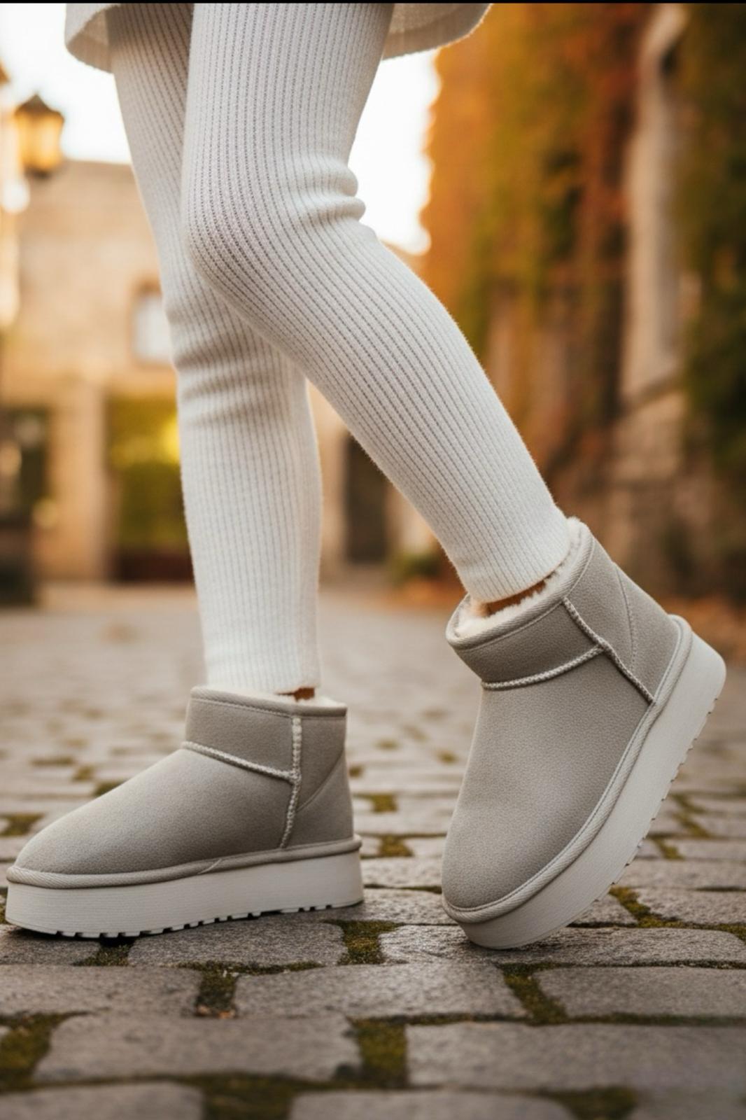 Frz F200 İçi ve İç Tabanı Kürklü Termal Kız Çocuk Süet Bot