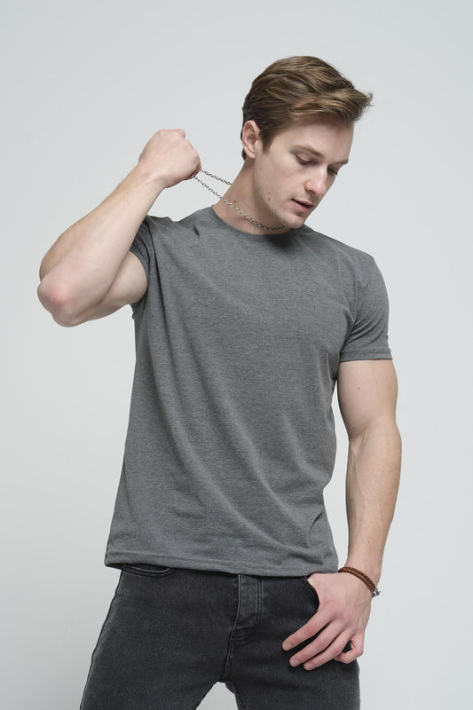 FTX Slim Fit Likralı Bisiklet Yaka Erkek Basic Tshirt