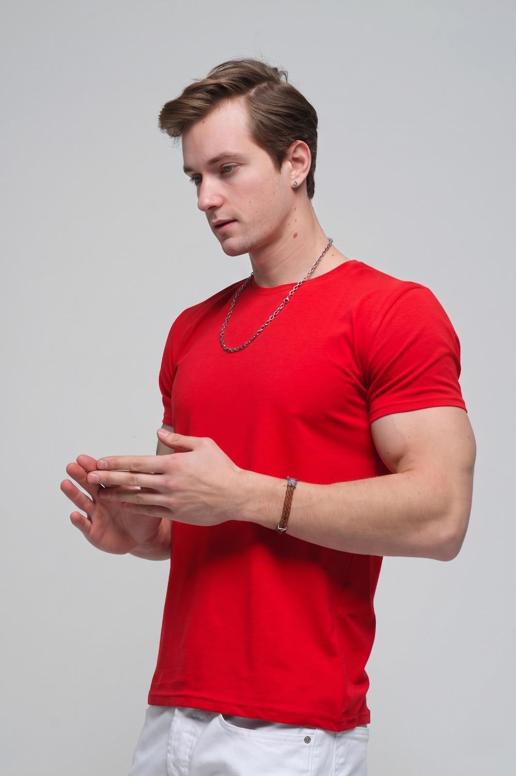 FTX Slim Fit Likralı Bisiklet Yaka Erkek Basic Tshirt