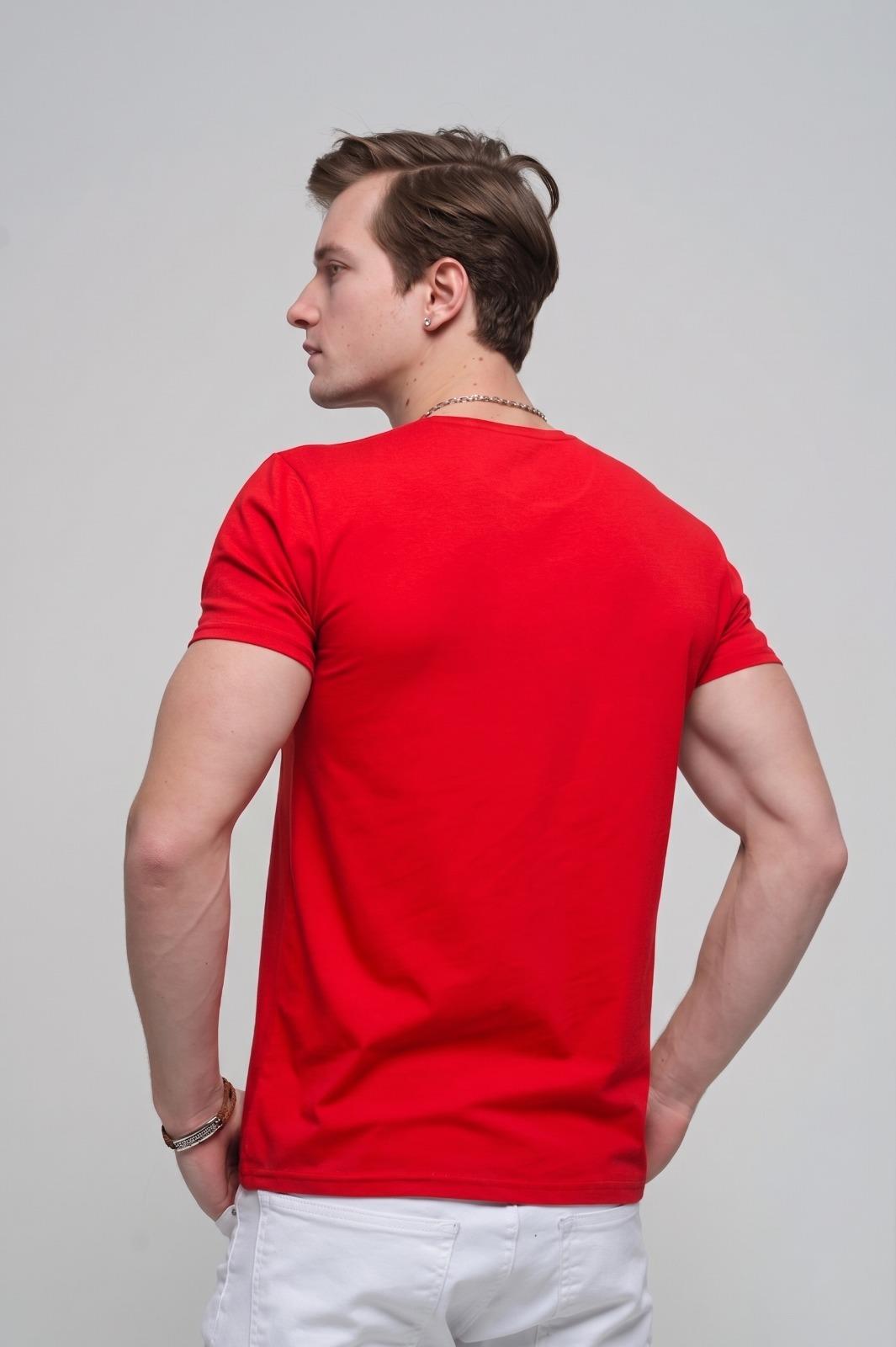 FTX Slim Fit Likralı Bisiklet Yaka Erkek Basic Tshirt