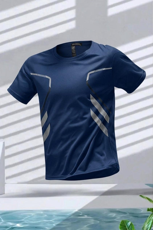 Fusto Mikro Polyester Slim Fit Perform Antrenman Sporcu Erkek Tshirt