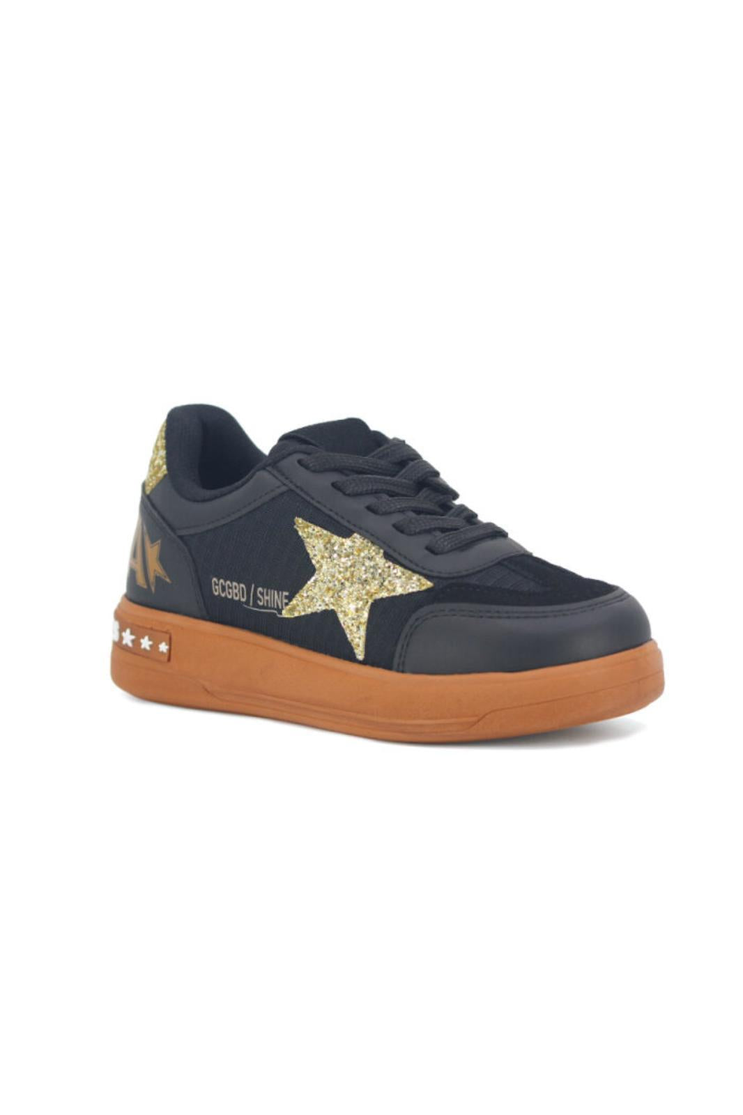 Goldens Işıltılı Yıldız Detaylı Kız Çocuk Sneaker Konforlu Spor Ayakkabı