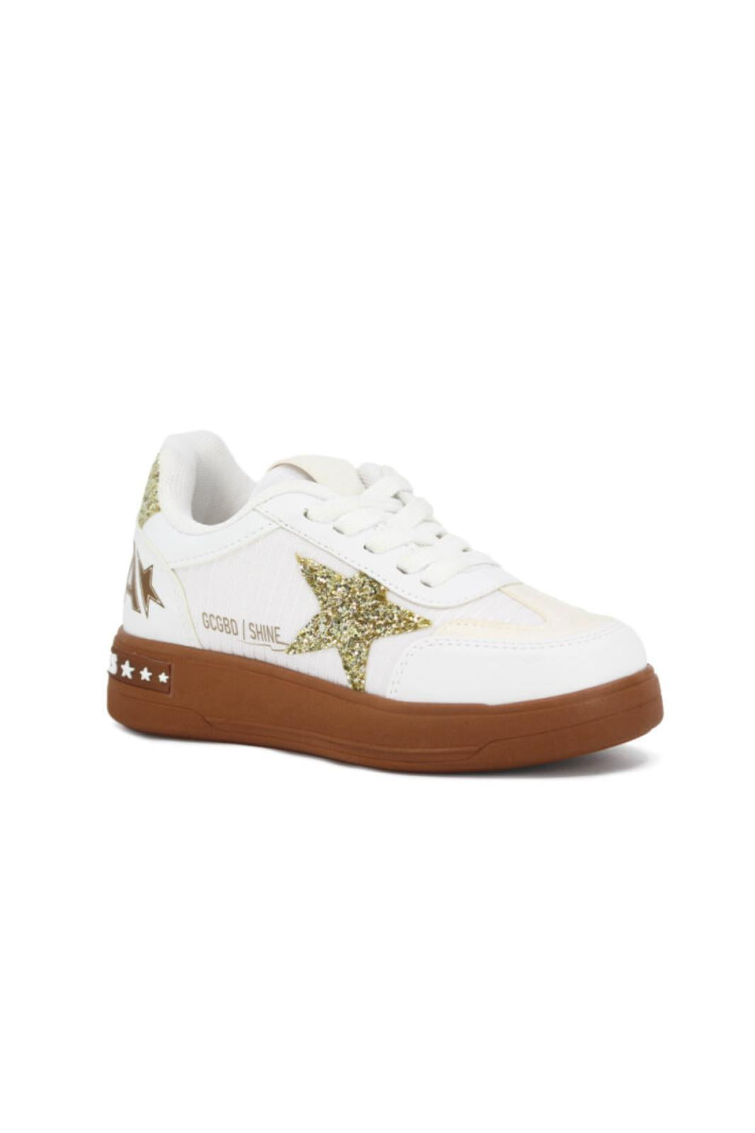 Goldens Işıltılı Yıldız Detaylı Kız Çocuk Sneaker Konforlu Spor Ayakkabı