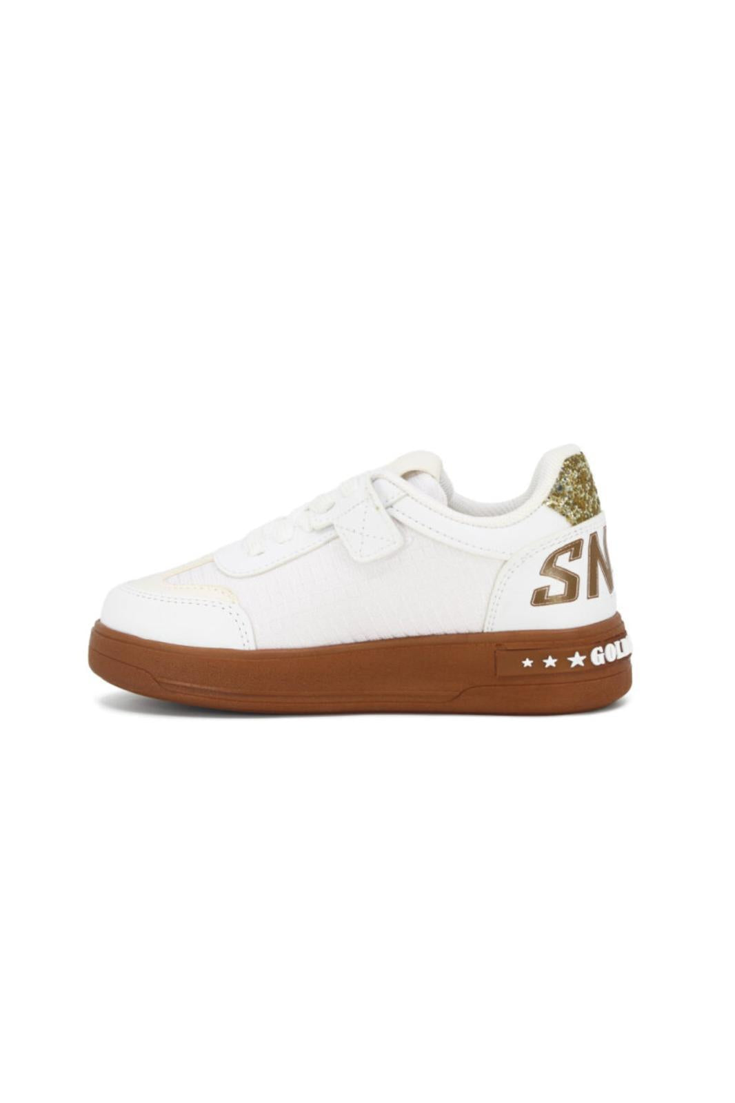 Goldens Işıltılı Yıldız Detaylı Kız Çocuk Sneaker Konforlu Spor Ayakkabı