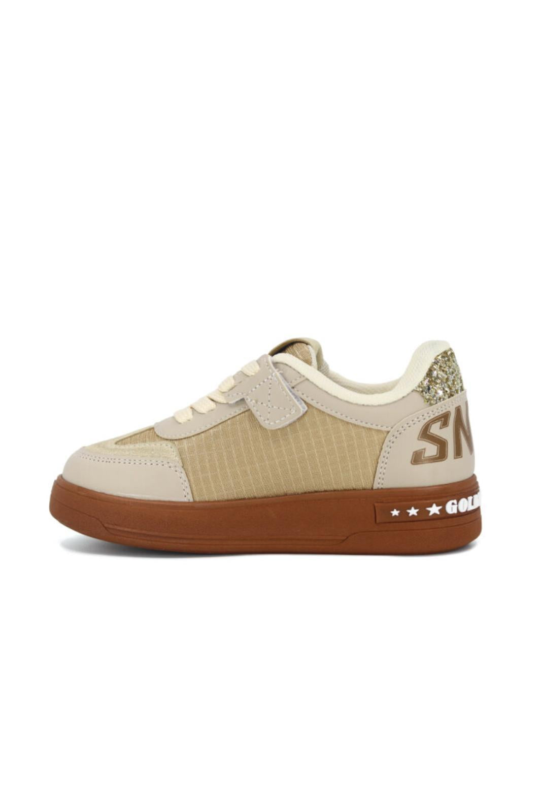 Goldens Işıltılı Yıldız Detaylı Kız Çocuk Sneaker Konforlu Spor Ayakkabı