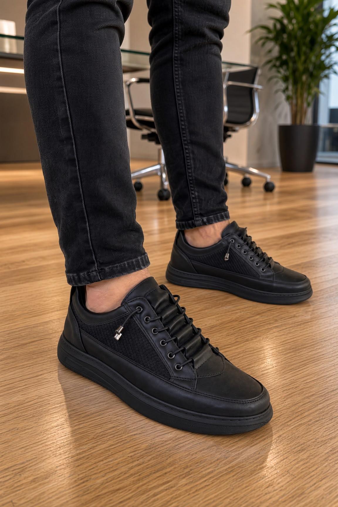 Gvn 221 Erkek Kilitli Lastik Bağcıklı Rahat Taban Casual Sneaker Günlük Ayakkabı