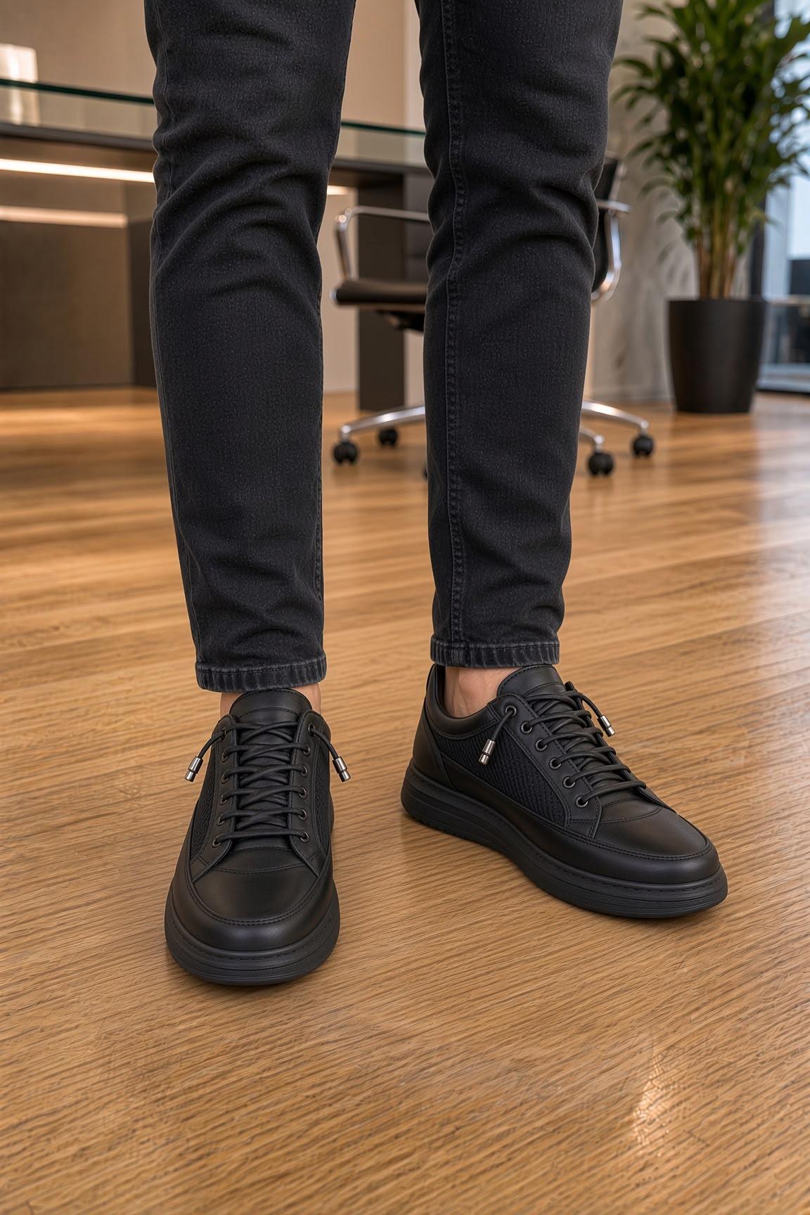Gvn 221 Erkek Kilitli Lastik Bağcıklı Rahat Taban Casual Sneaker Günlük Ayakkabı