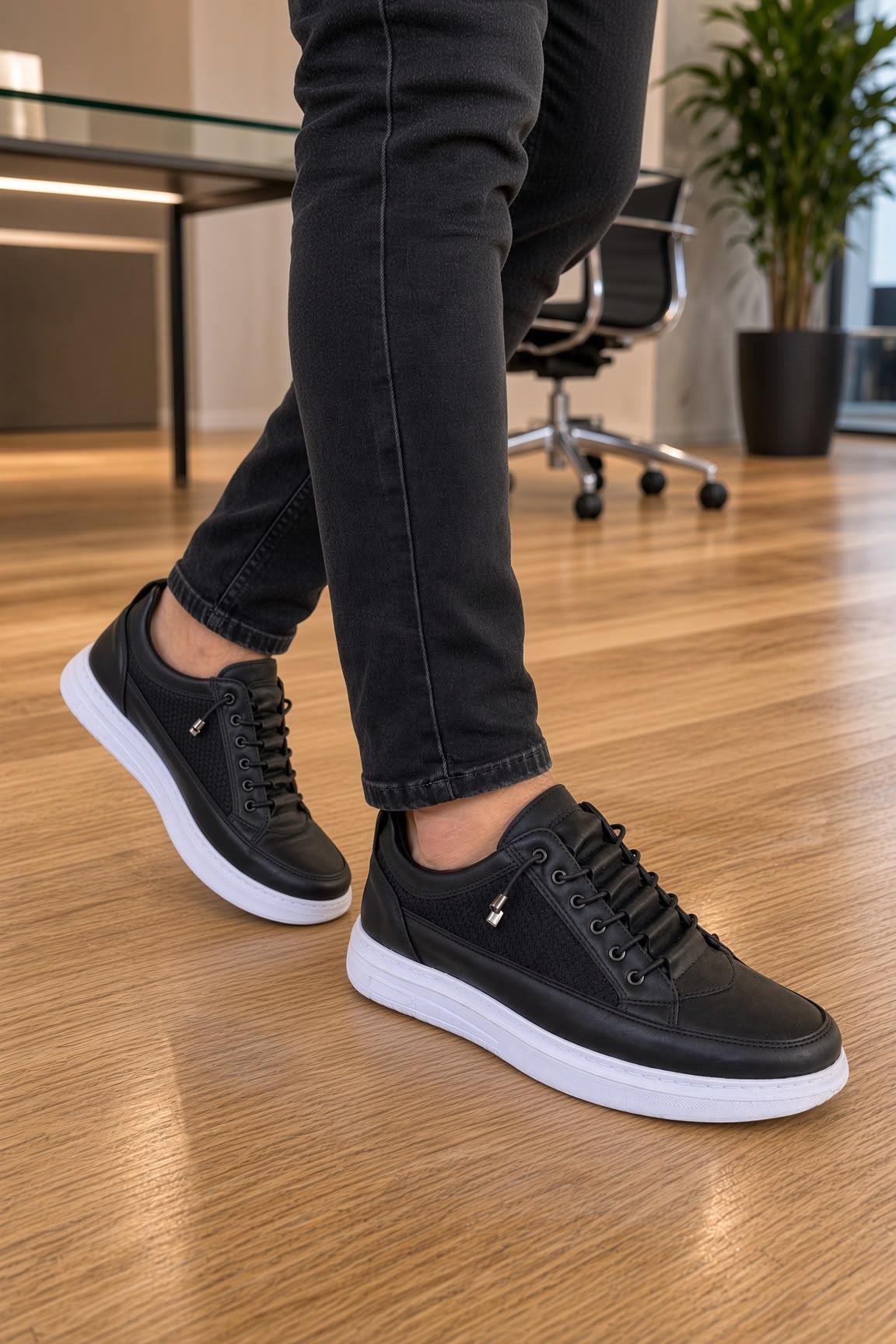 Gvn 221 Erkek Kilitli Lastik Bağcıklı Rahat Taban Casual Sneaker Günlük Ayakkabı