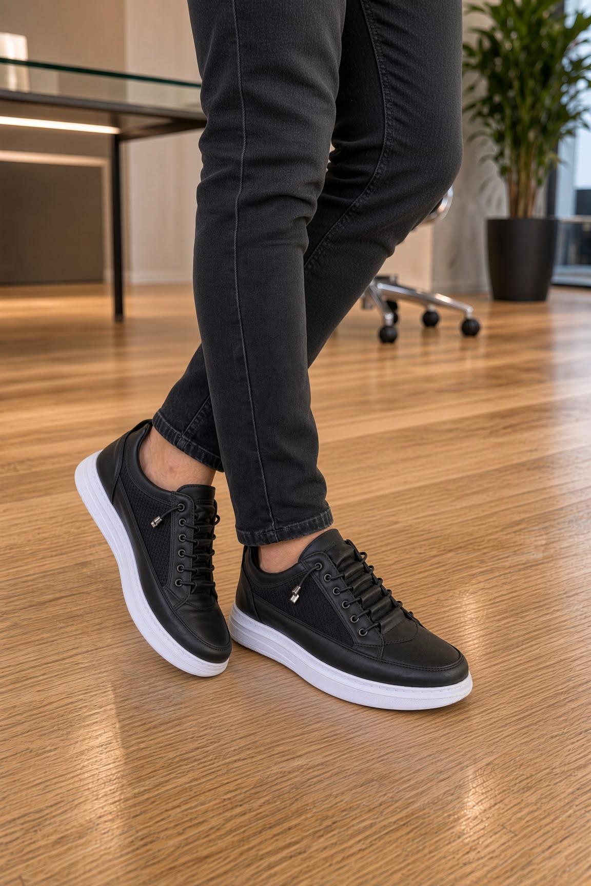Gvn 221 Erkek Kilitli Lastik Bağcıklı Rahat Taban Casual Sneaker Günlük Ayakkabı