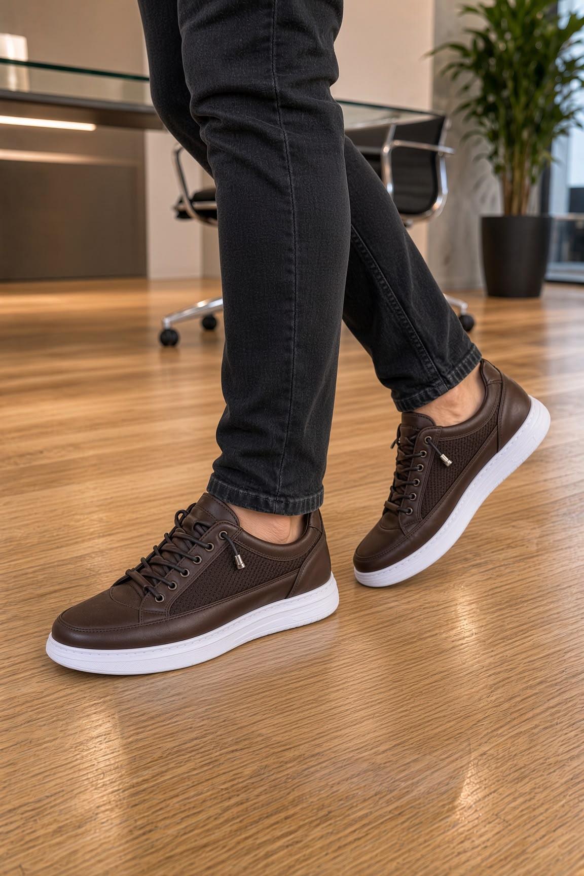 Gvn 221 Erkek Kilitli Lastik Bağcıklı Rahat Taban Casual Sneaker Günlük Ayakkabı