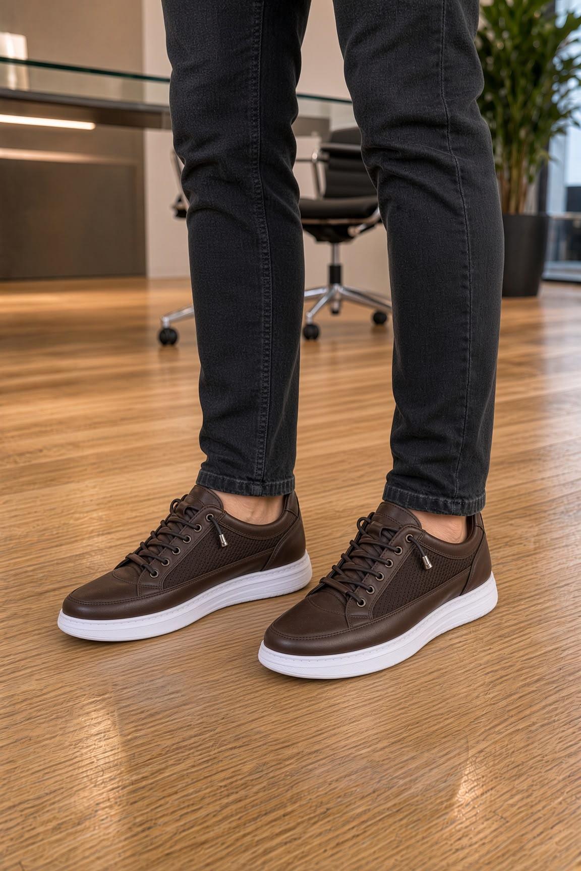 Gvn 221 Erkek Kilitli Lastik Bağcıklı Rahat Taban Casual Sneaker Günlük Ayakkabı