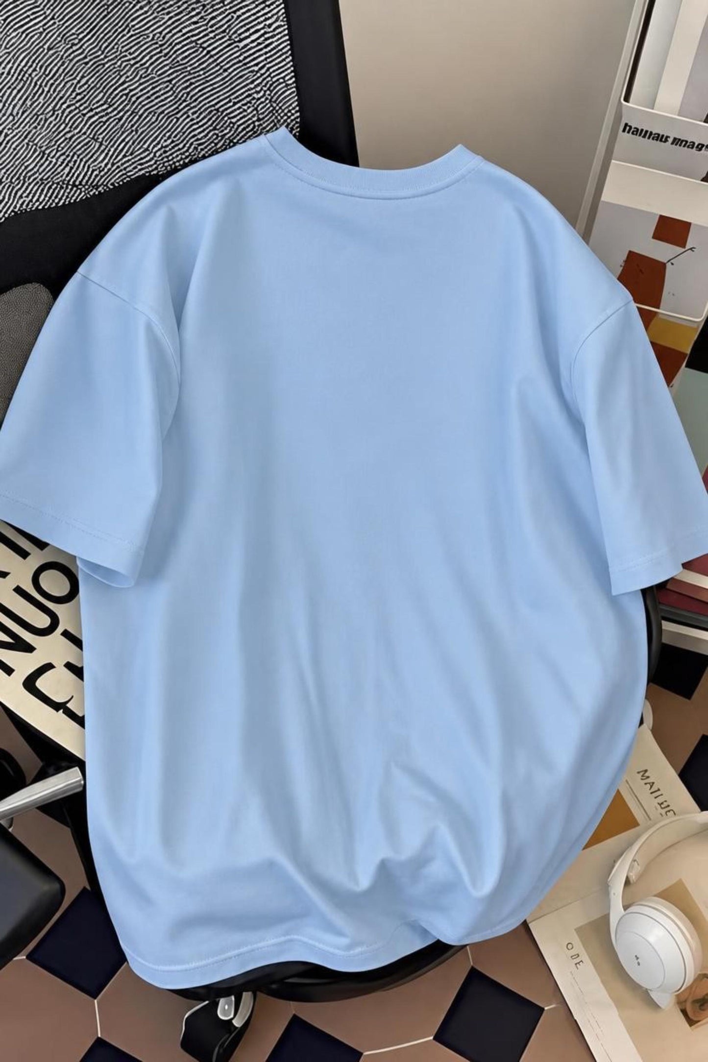 Harajuku Japon Yazılı Kedi Tasarımlı Unisex Oversize T-Shirt