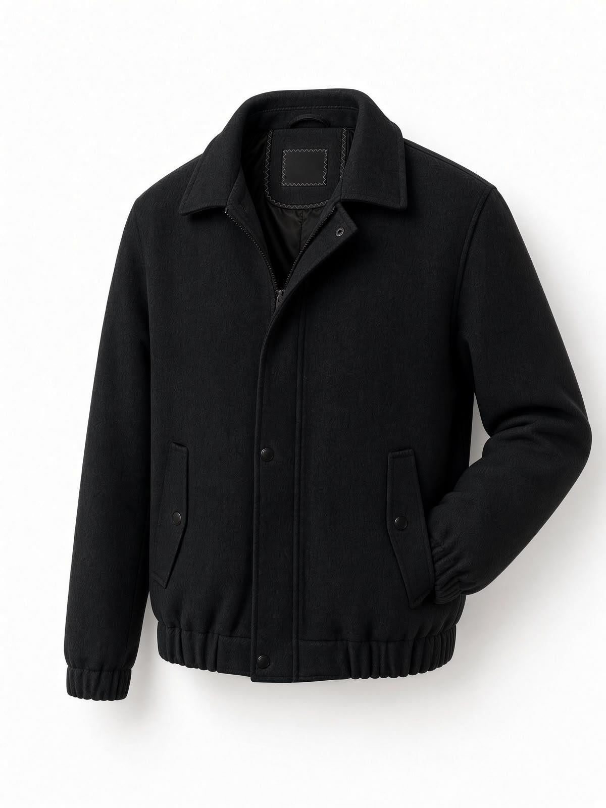 Harrington Fermuarlı Bomber Kaşe Ceket Mont - Slim Fit Klasik Yaka