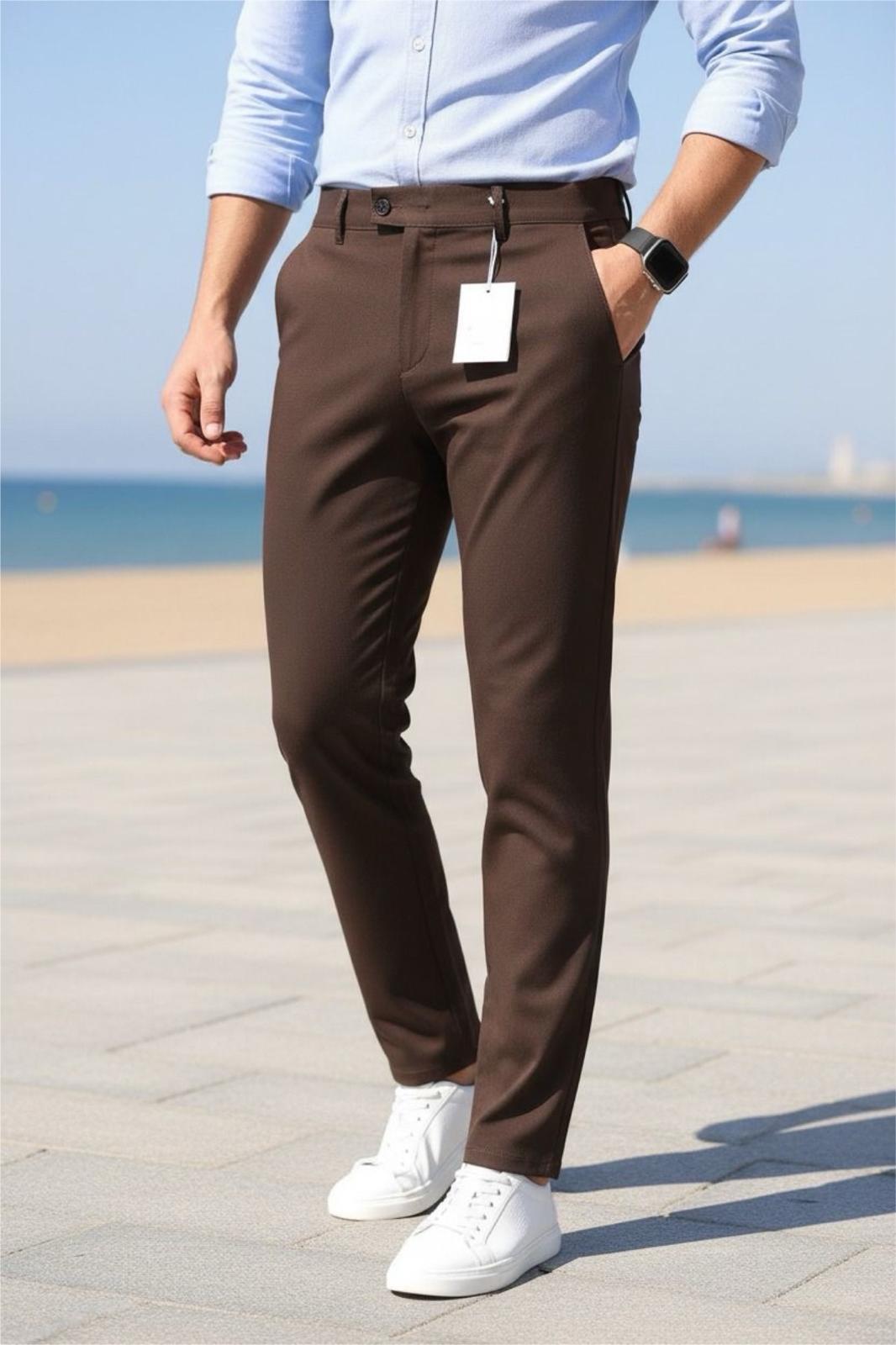Harrys Erkek Yeni Sezon Smart Casual Dar Kesim Kumaş Pantolon