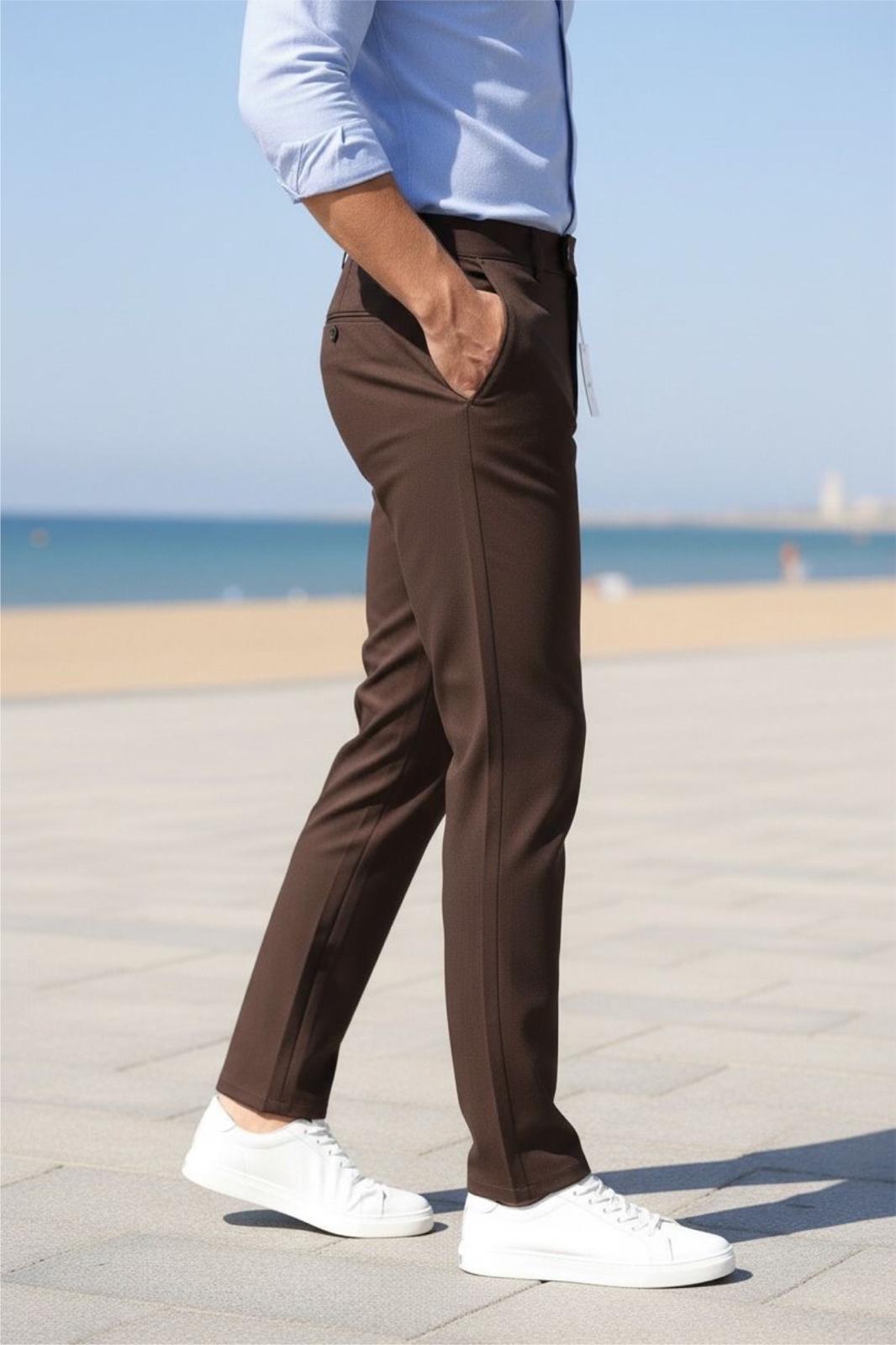 Harrys Erkek Yeni Sezon Smart Casual Dar Kesim Kumaş Pantolon