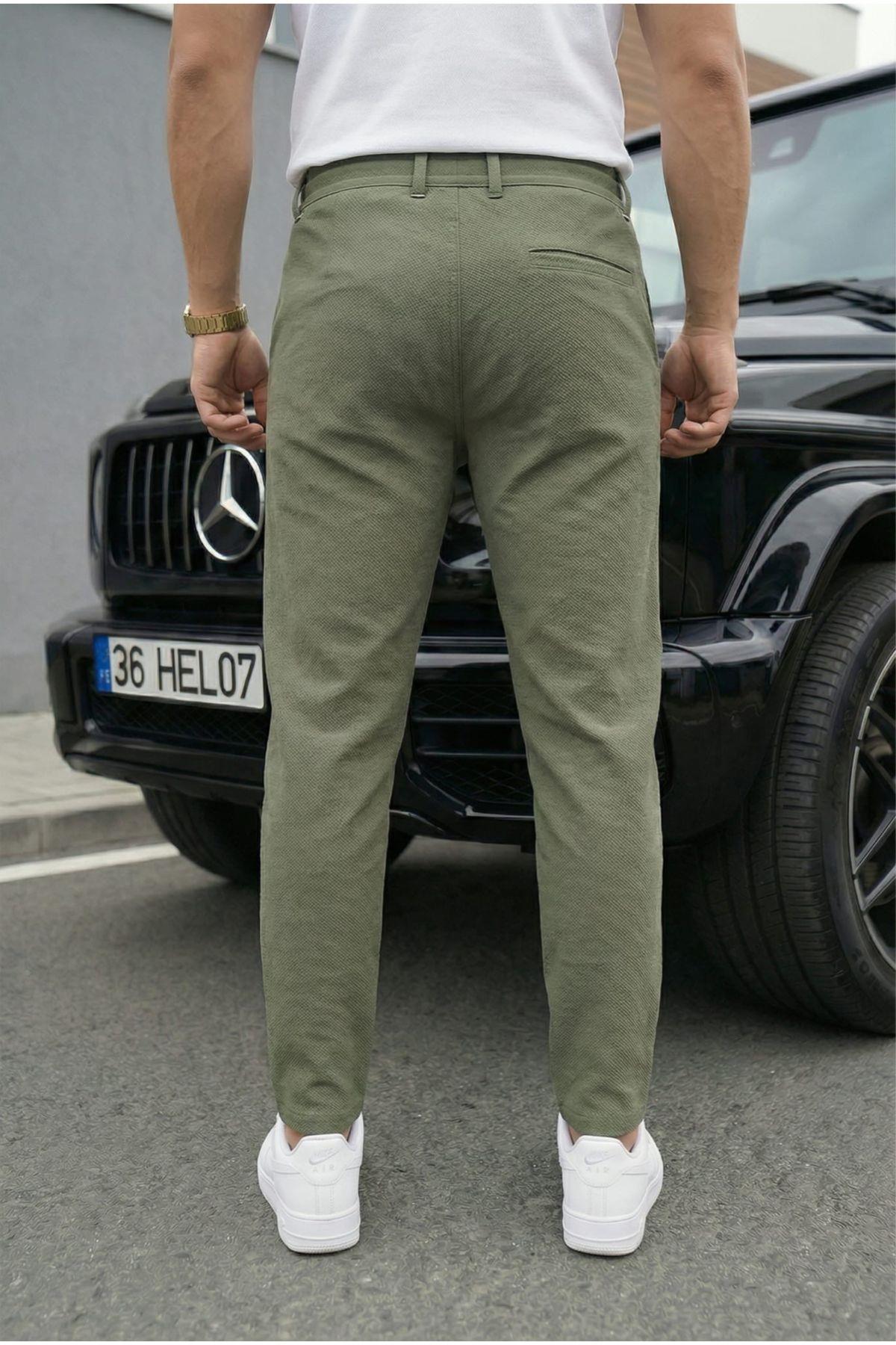 Holl Beli Lastikli ve Bağcıklı Likralı Esnek Örme Jogger Pantolon