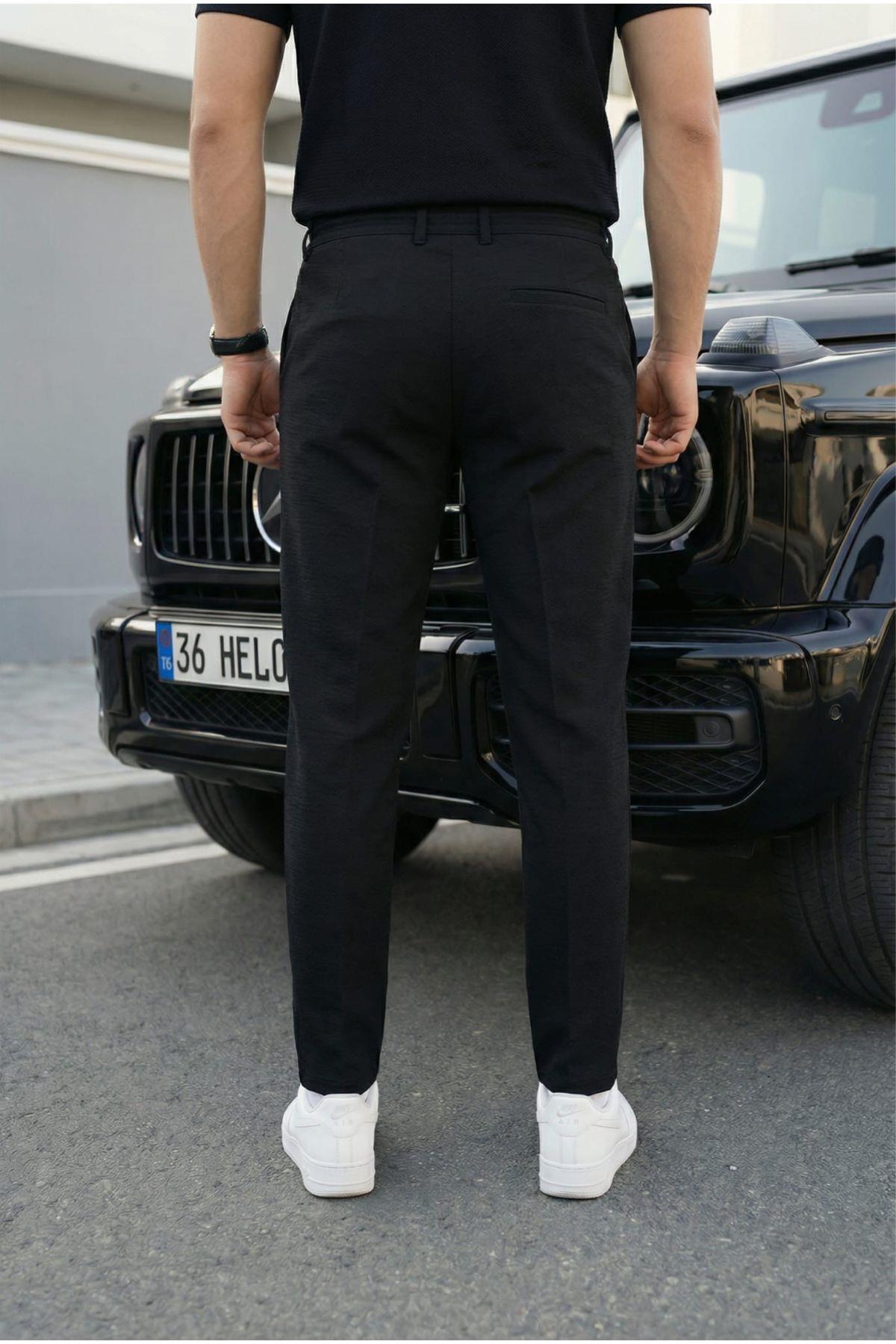 Holl Beli Lastikli ve Bağcıklı Likralı Esnek Örme Jogger Pantolon