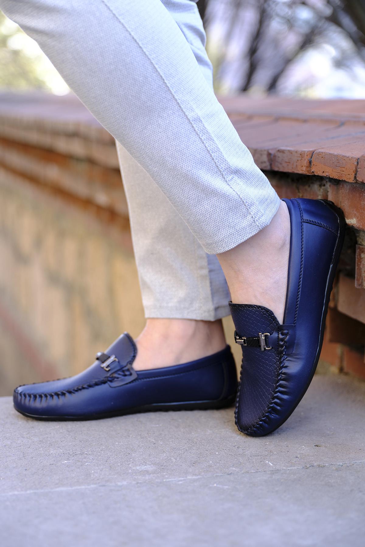 Hty Kanca Tokalı Baskı Detaylı Erkek Loafer