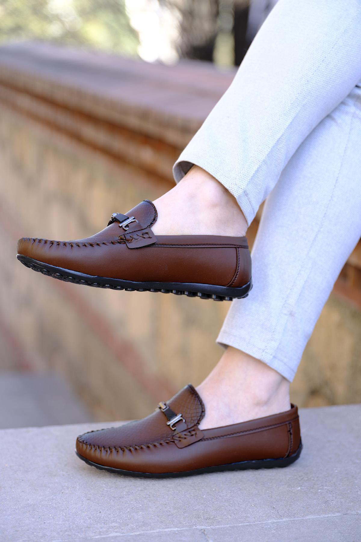 Hty Kanca Tokalı Baskı Detaylı Erkek Loafer