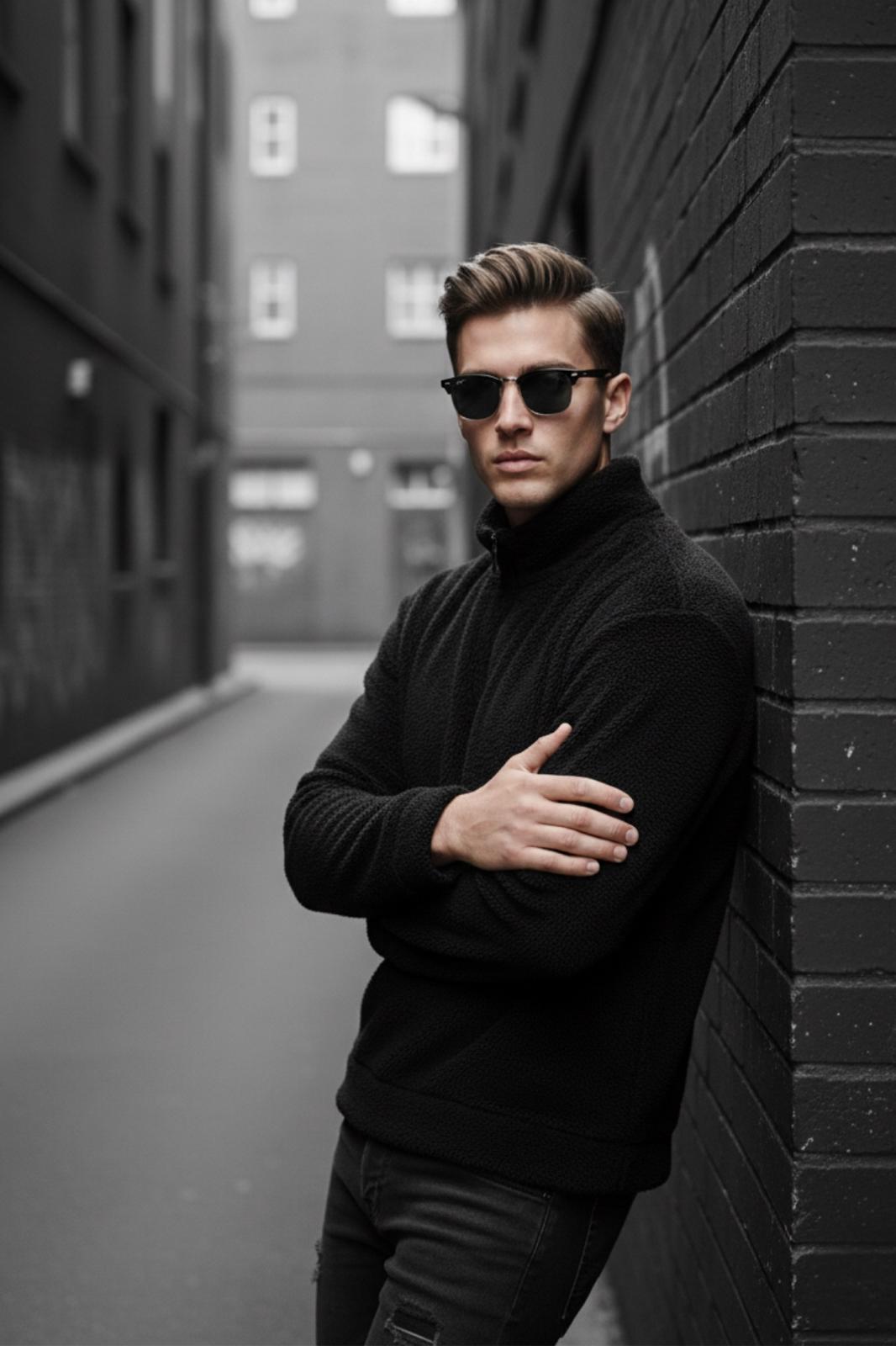 Jaky Slim Fit Peluş Yarım Tam Fermuarlı Dik Yaka Kalın Erkek Sweatshirt Polar