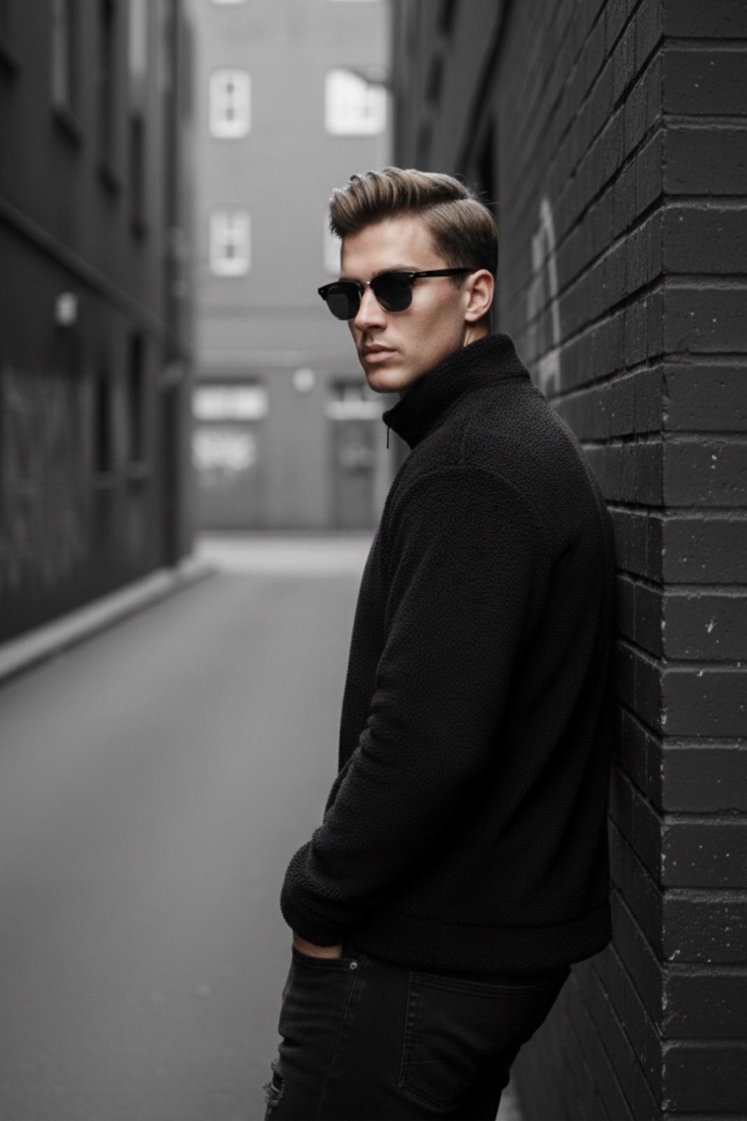 Jaky Slim Fit Peluş Yarım Tam Fermuarlı Dik Yaka Kalın Erkek Sweatshirt Polar