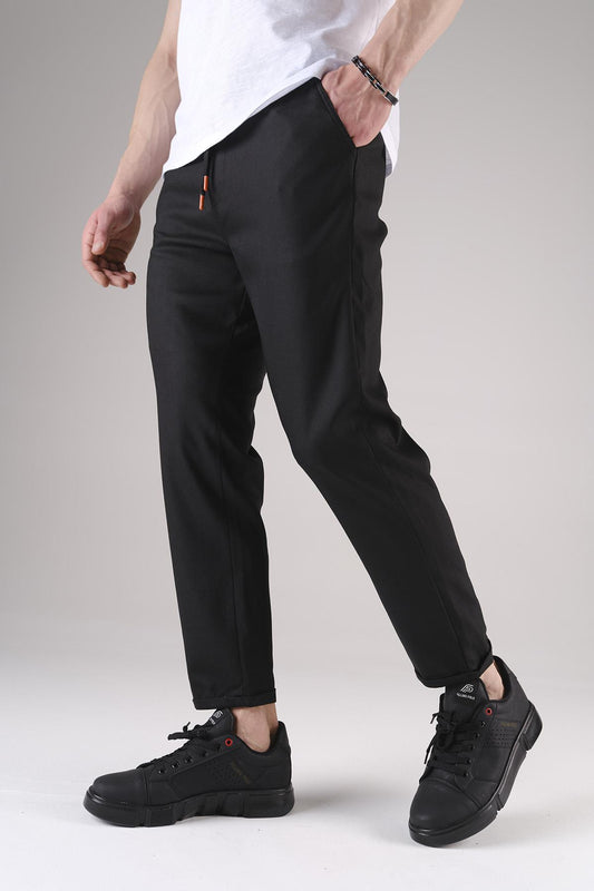 Joy Slim Fit Erkek Beli Lastikli Duble Paça Erkek Jogger Pantolon