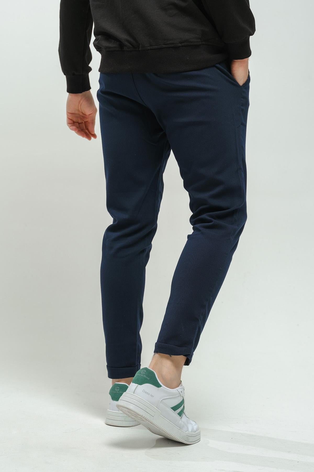 Joy Slim Fit Erkek Beli Lastikli Duble Paça Erkek Jogger Pantolon