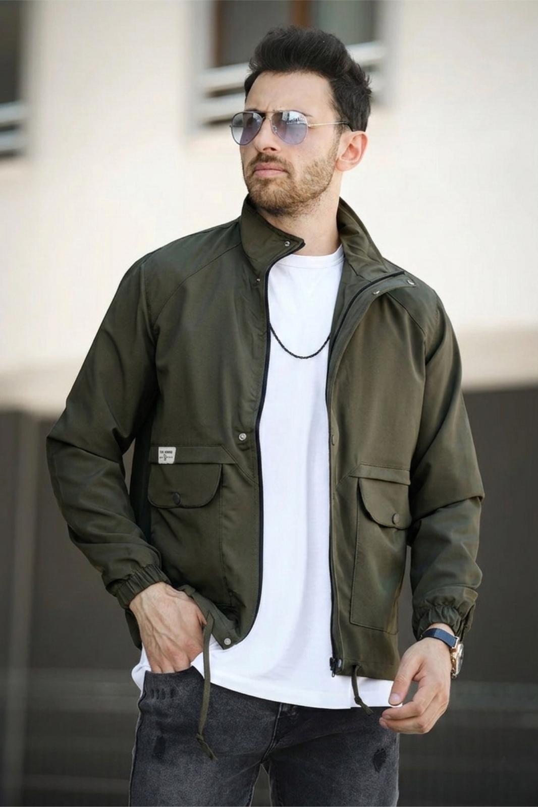 Juan Slim Fit Su İtici Bağcık Detaylı Kapüşonlu Erkek Mevsimlik Mont Yağmurluk