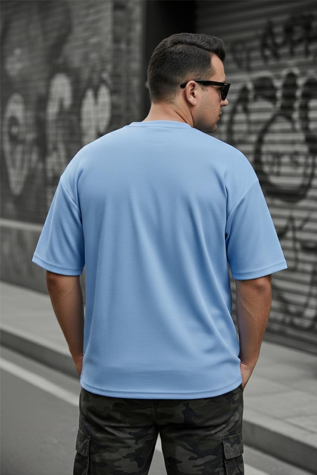 Kapty Erkek Büyük Beden Battal Basic Bisiklet Yaka Pamuklu T-Shirt Rahat Kesim Unisex Sevgili Kombini