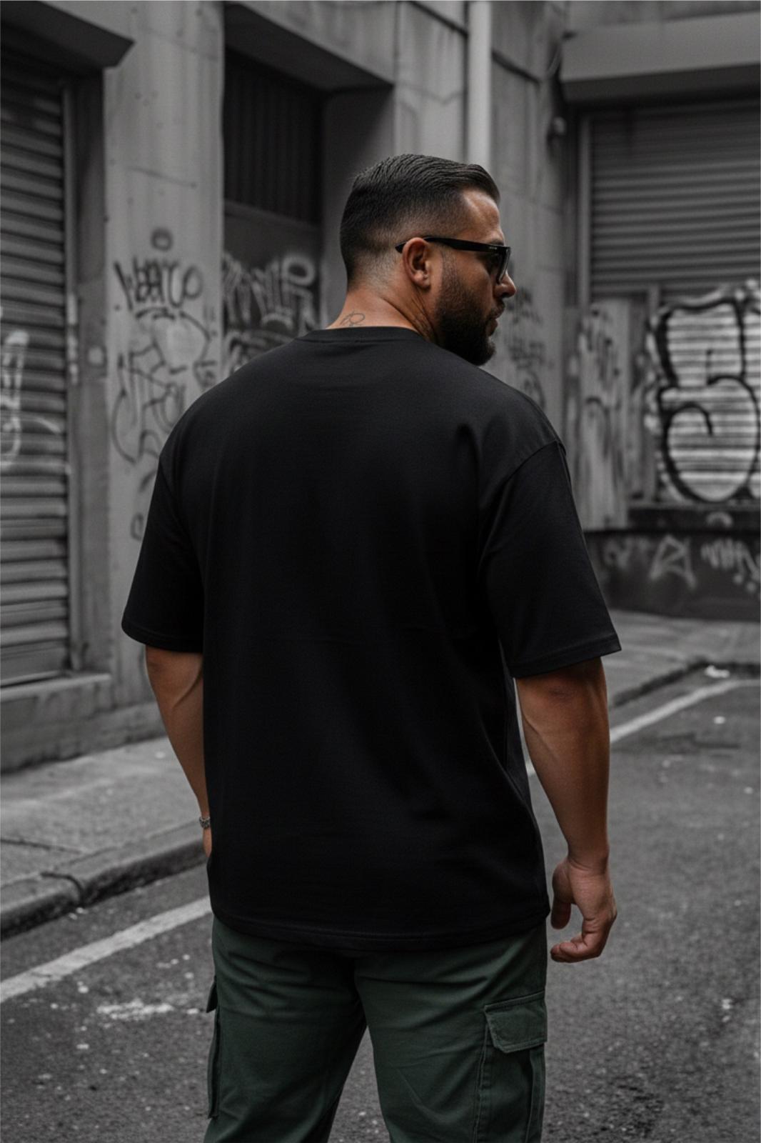 Kapty Erkek Büyük Beden Battal Basic Bisiklet Yaka Pamuklu T-Shirt Rahat Kesim Unisex Sevgili Kombini