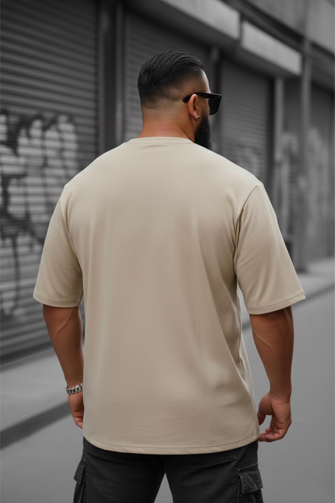 Kapty Erkek Büyük Beden Battal Basic Bisiklet Yaka Pamuklu T-Shirt Rahat Kesim Unisex Sevgili Kombini