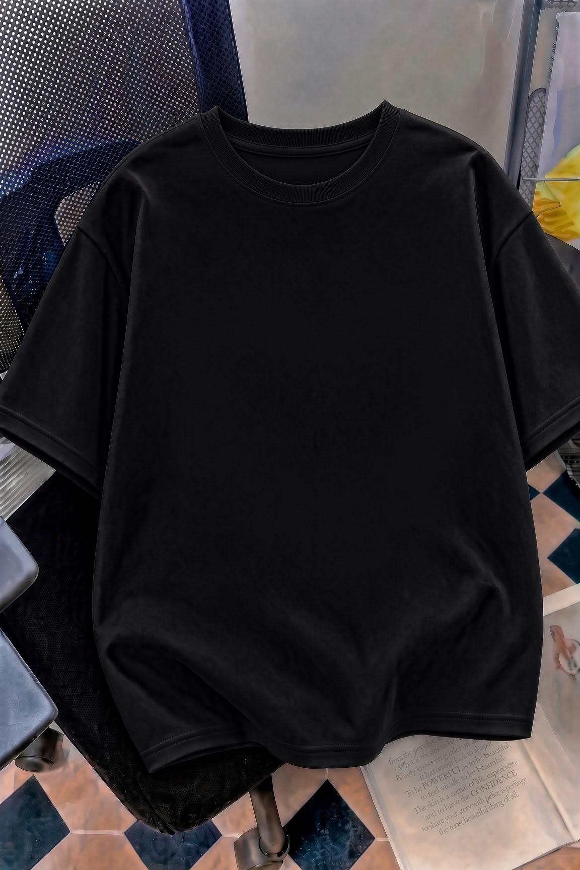 Kedi Kalp Desenli Oversize/Rahat Kesim Kısa Kollu T-shirt