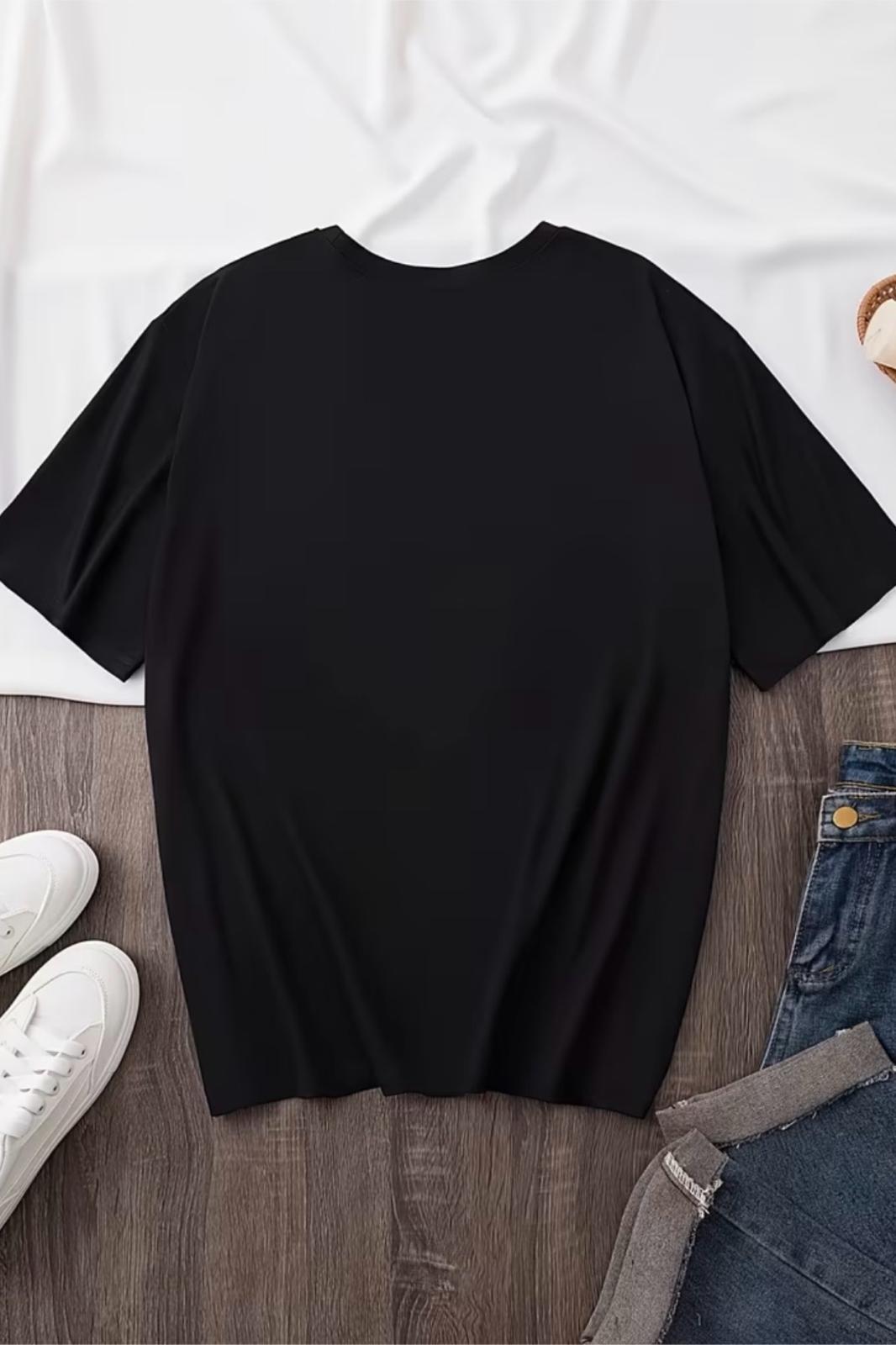 LA El İşareti Ön Baskılı Sokak Modası Unisex T-Shirt