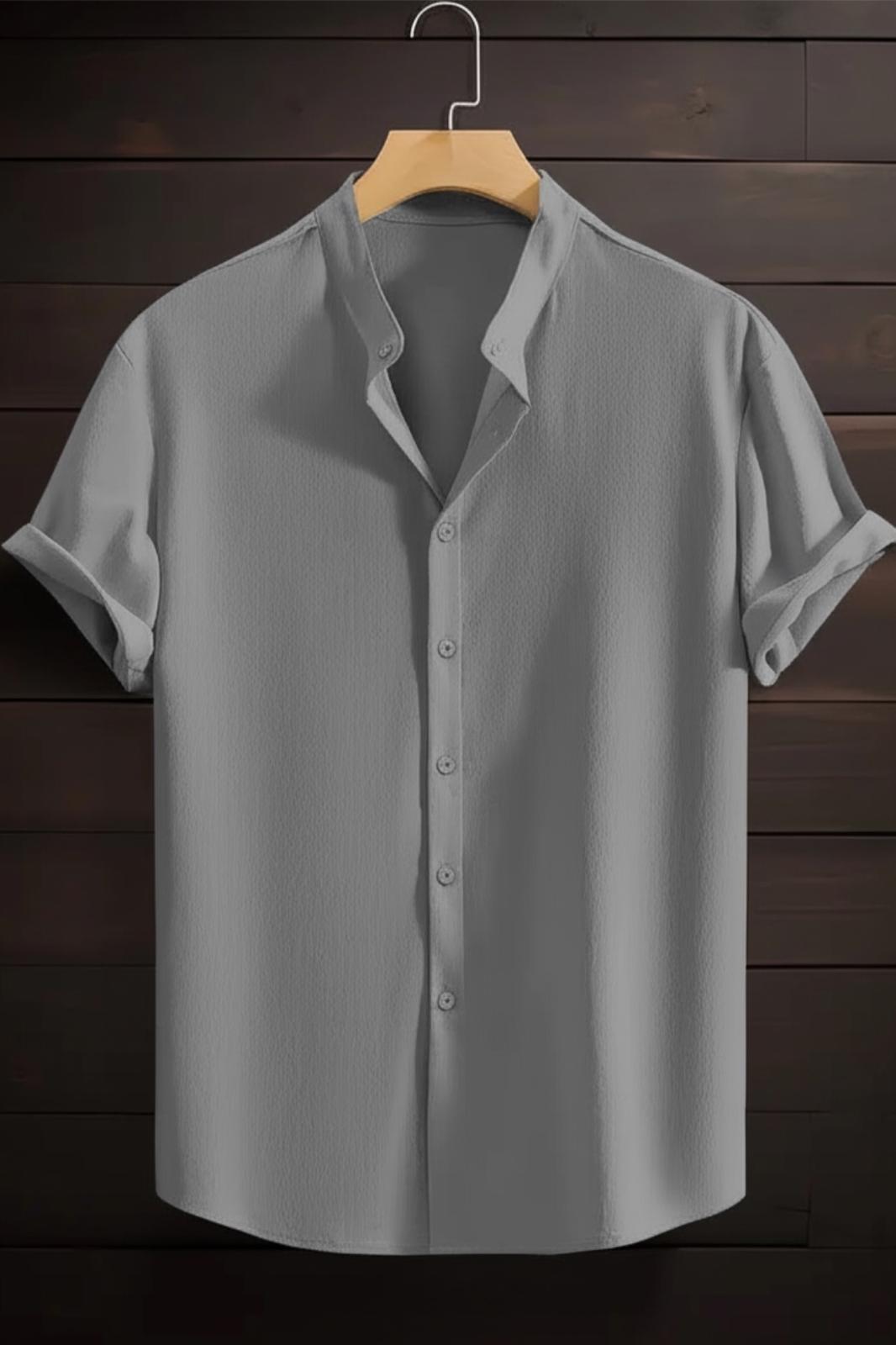 Laend Slim Fit Kısa Kol Hakim Yaka Erkek Gömlek