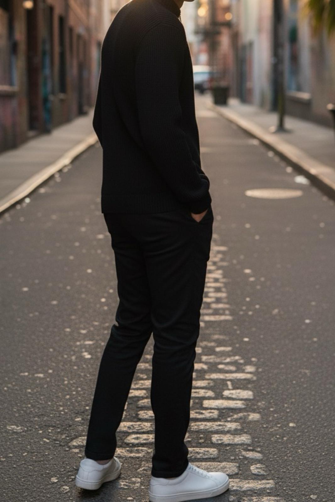 Loken Tam Fermuarlı Dik Yaka Kalın Erkek Hırka