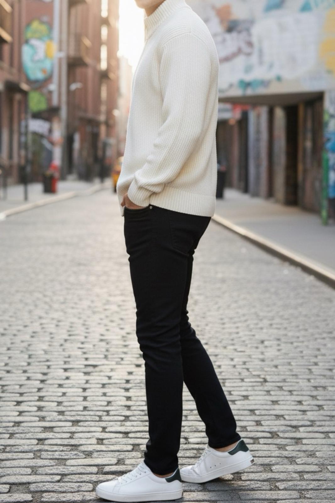 Loken Tam Fermuarlı Dik Yaka Kalın Erkek Hırka