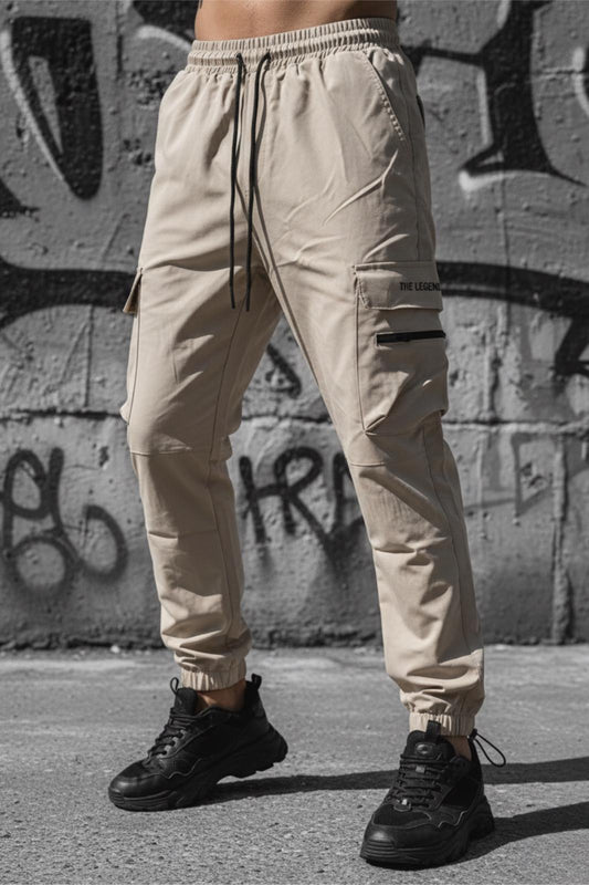 Luigi Slim Fit Kort Paraşüt Kargo Cepli Outdoor Erkek Eşofman Alt